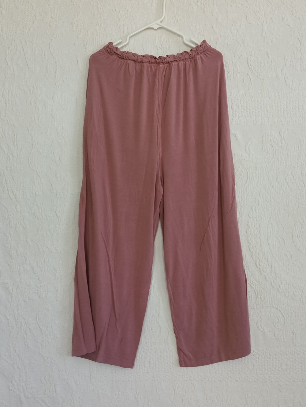 Free People Dusty Rose Wide Leg Lounge Pants Soft Stretchy Flowy Casual Sweats - Picture 8 of 9
